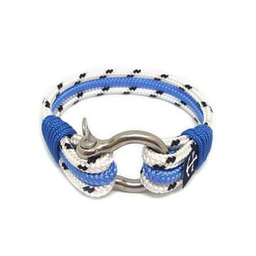 Dotted White and Blue Nautical Bracelet by Bran Marion