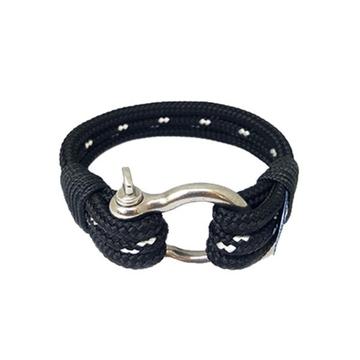 Elegant Black Nautical Bracelet by Bran Marion