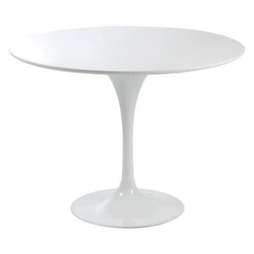 Stunning Luxury High Gloss White Round Dining/Office Table