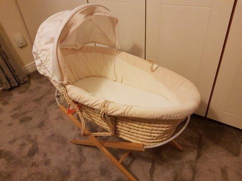Mothercare moses basket with stand