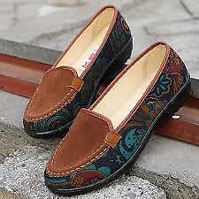 Big size women casual flat loafers slip on breathable shoes soft sole shoes