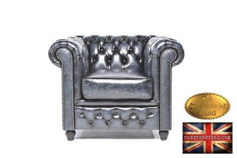 Wash-off blue 1 seat chesterfield sofa