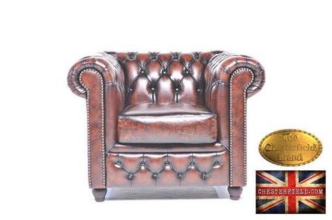 Wash-off brown 1 seat chesterfield sofa