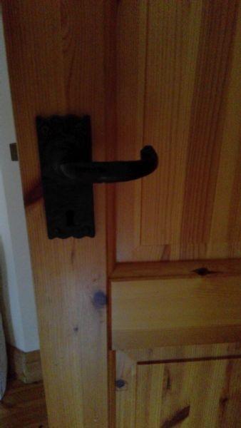 black mortice door handles