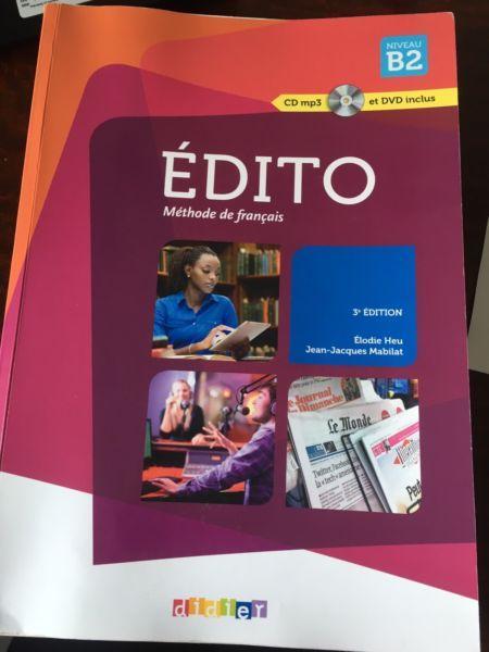 Edito Methode de Francaise 3rd edition French Book with cds