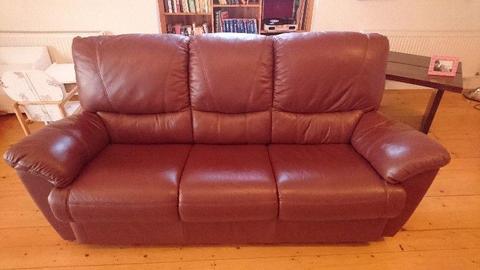 Matching leather sofas