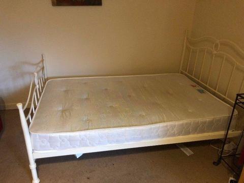 Julian Bowen Katrina Double Bed Frame In White & Aurora mattresses Small Double