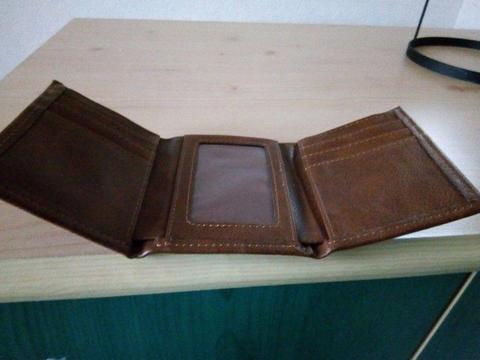 Brown leather Wallet for Sale