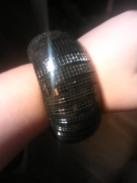 Disco ball glass bracelet