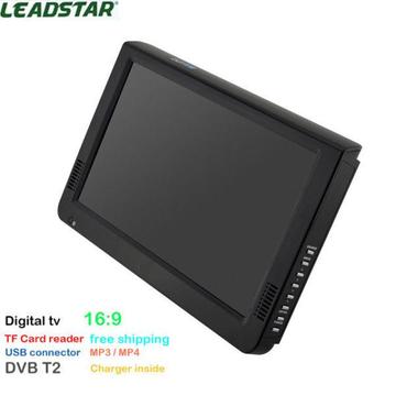 Leadstar portable 9 inch TFT LED DVB t DVB t2 16.9 HD analog TV digital television support dolby