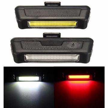 Xanes 2 in1 500LM bicycle USB recharchable LED bike front light taillingt ultra light warning light