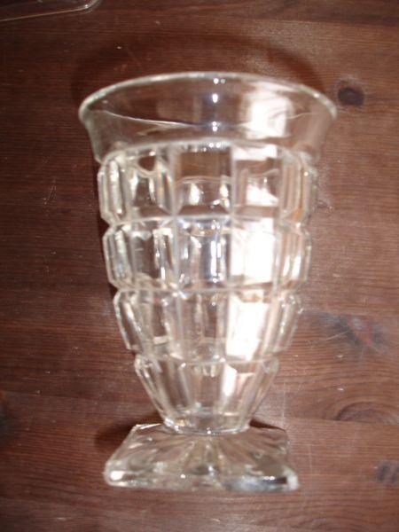 Art Deco Bohemian Rindskopf Glass Pressed Cup 1930's