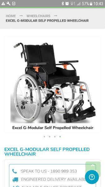 Excel g modular self propelled Wheelchair