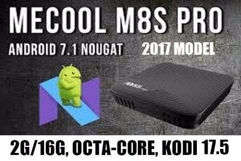 M8S Pro 2/16GB Octa-Core Android 7.1 Kodi TV Media Box Player Streamer