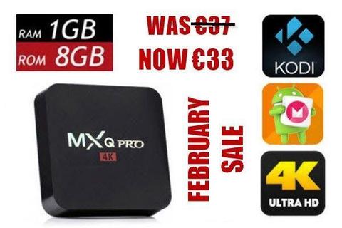 MXQ Pro 1/8GB Android 6.0 WiFi TV Media Kodi Box Player Streamer