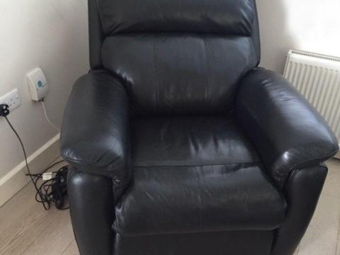Black Leather Recliner Seat
