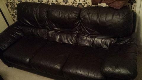 3 & 2 seater leather couches