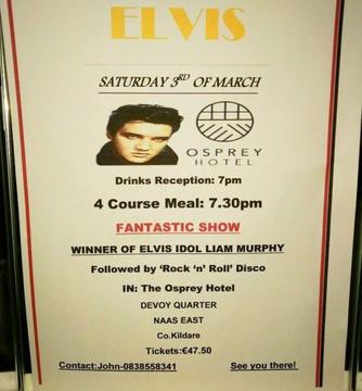 Elvis Presley (Liam Murphy) Live Dinner and Dance