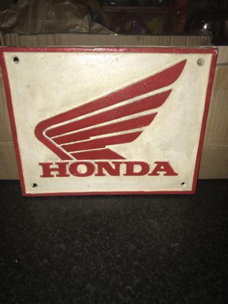 Honda Cast iron sign