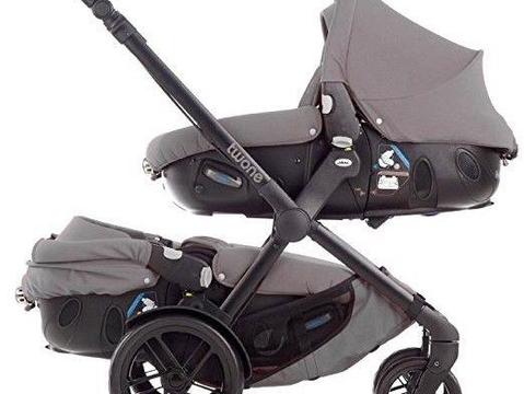 Twin pram and travel system with 2 isofix bases