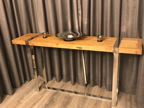 Morton Wood and Steel Console Table