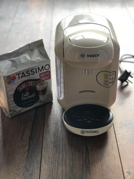 Tassimo 'Vivy 2' Cream Coffee Machine With Free Pods, Barely Used, Perfect Working Order