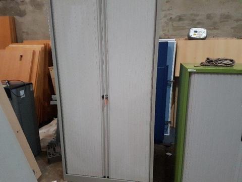 tambour full size storage cabinet lockable