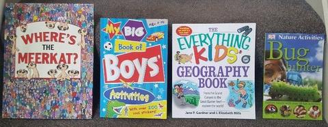 A selection of fun kids activity books age 7+