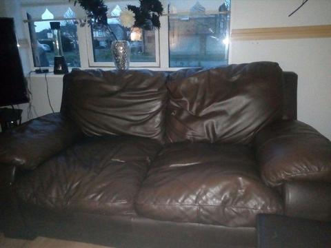 Two seated leather sofa for sale