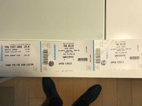 Paul Weller 13th Feb - 2 tickets