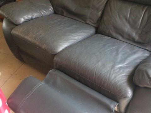 Gray Leather Couch