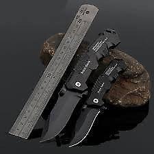 120mm stainless steel black mini folding knife outdoor survival camping knife fishing line cutter