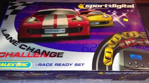 Scalextric Digital Lane Change Challenge set. (up to 6 players possible)