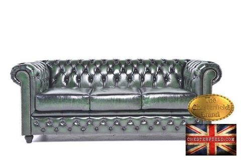 wash-off green 3 seat chesterfield sofa