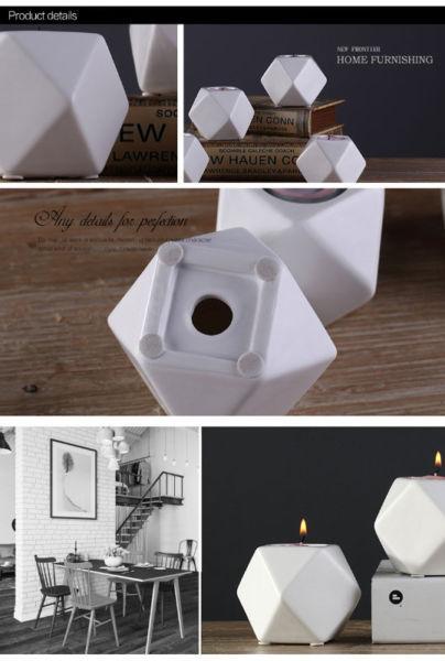 Modern desing ceramic candle holder elegant art creative home decor modernstyle home appliance