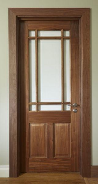 Lacquered Walnut Glass doors