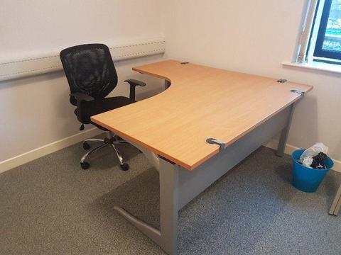 executive beech managers office desk
