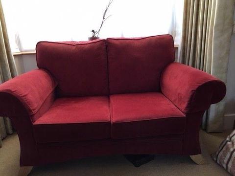 Two and Tree Seater Couches, Burgundy colour