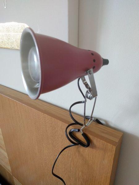 Clamp lamp X 2 ( chrome X 1, red X 1)