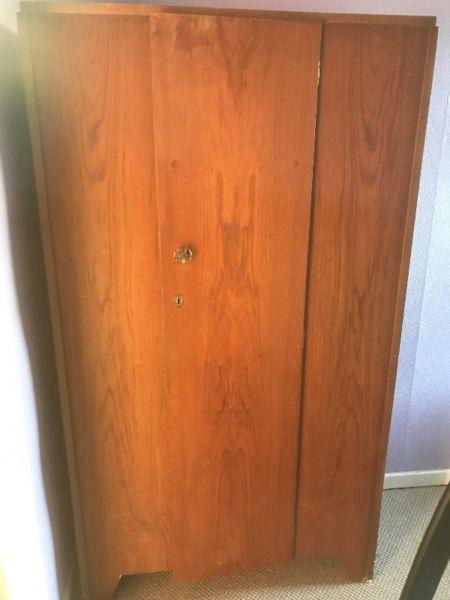 Timber single door wardrobe
