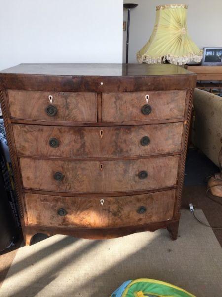 FREE Antique style chest of drawers and 2 x sofas
