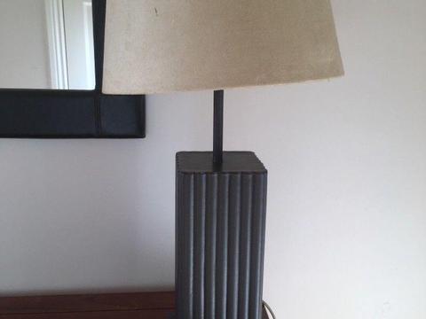 Brown leather lamp
