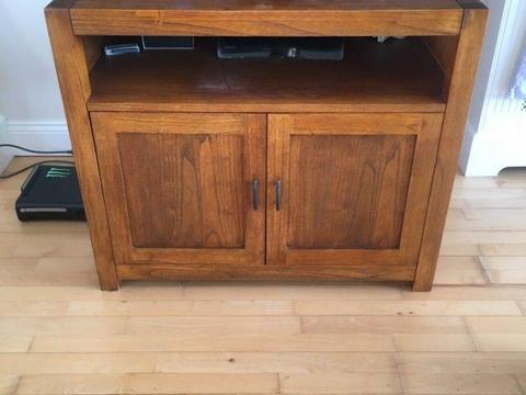 Solid oak tv stand