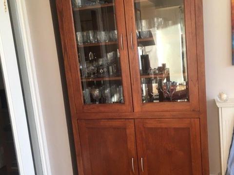 Wooden glass cabinet