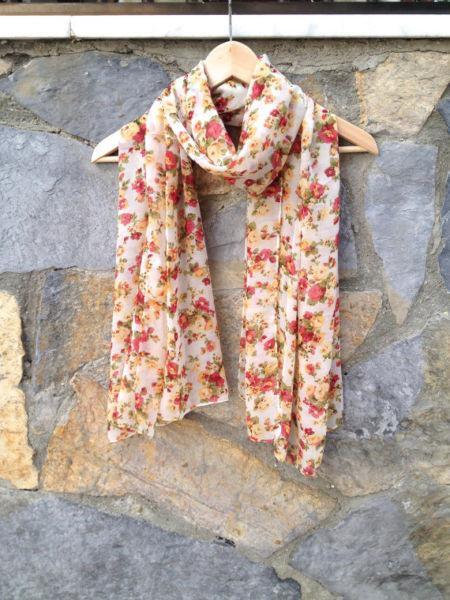 Flower pastel scarf