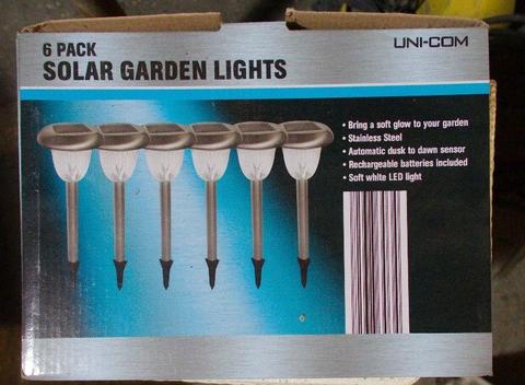 6 pack solar garden lights