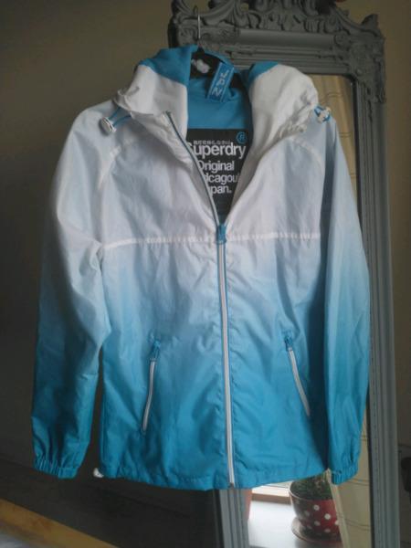 Women, Superdry Spring Jacket. Size 8-10. Ombre blue. Perfect condition