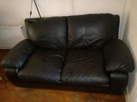 2 seater leather couch