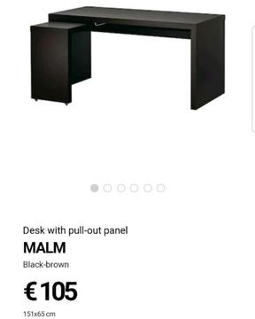 Ikea desk with pull-out