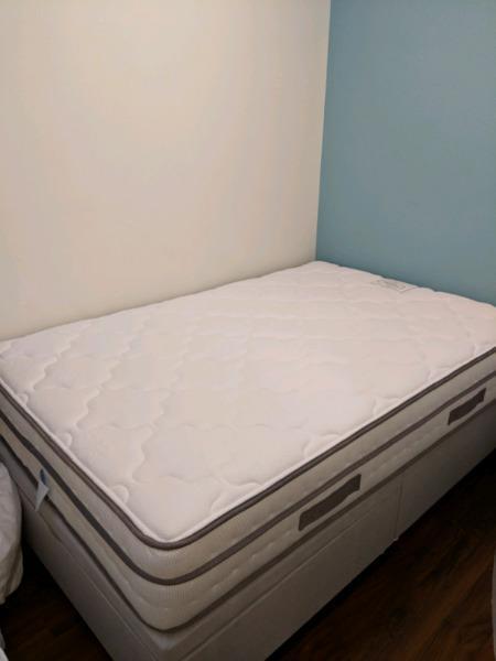 NEAR NEW: Small Double Bed (with storage) and Mattress